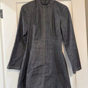 ZARA MINI DENIM DRESS, BLACK, Small